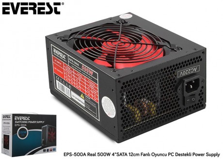 EVEREST EPS-500A 500W 12CM FANLI POWER SUPPLY