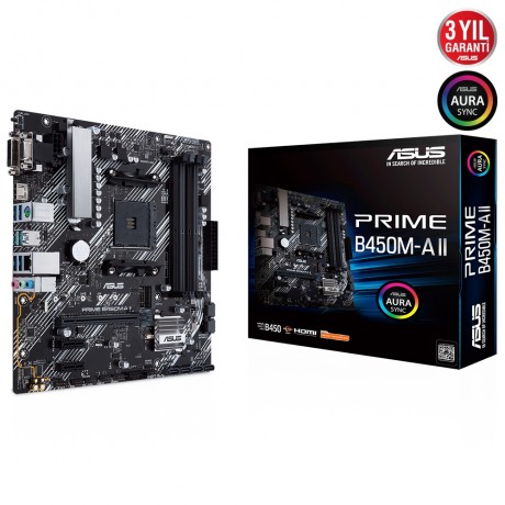 ASUS PRIME B450M-A II 4400 DDR4 DVI VGA M2 AM4 