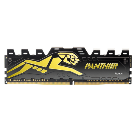 Apacer Panther Black-Gold 8GB (1x8GB) 3200MHz CL16 DDR4 Gaming Ram (AH4U08G32C28Y7GAA-1)