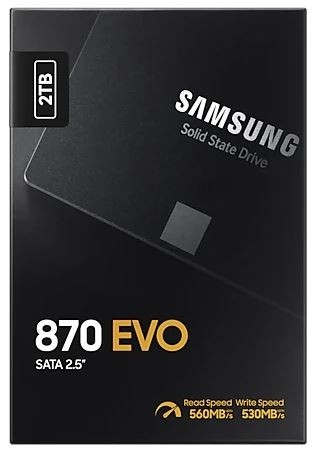 2TB SAMSUNG 870 560/530MB/s EVO MZ-77E2T0BW SSD (Resmi Distribütör Garantili)