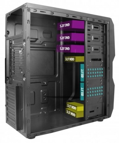 VENTO TA-K61 550W ATX  SİYAH/GÜMÜŞ KASA 