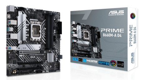 ASUS PRIME B660M-A D4 DDR4 5333(OC) HDMI DP M.2 mATX 1700P