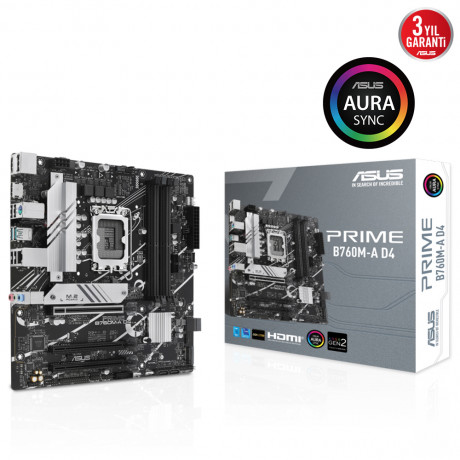 ASUS PRIME B760M-A D4 5333MHz(OC) M.2 mATX 1700p