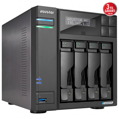 ASUSTOR AS6704T INTEL N5105 4 YUVALI 4GB DDR4 DEPOLAMA ÜNİTESİ