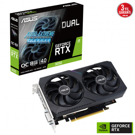 ASUS DUAL-RTX3050-O8G V2 8GB GDDR6 HDMI 128BIT 