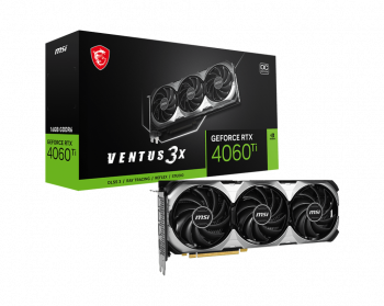 MSI GEFORCE RTX 4060 TI VENTUS 3X 16GB OC GDDR6 HDMI DP 128BIT