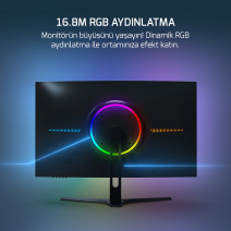 GamePower 27'' Vivid F20 Curved RGB 100Hz 1ms FHD VA PANEL 2x2W Speaker Gaming Monitör (Sıfır Ölü Piksel Garantili)