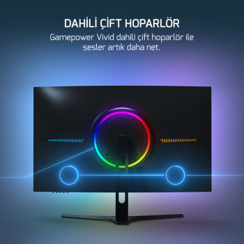 GamePower 27'' Vivid F20 Curved RGB 100Hz 1ms FHD VA PANEL 2x2W Speaker Gaming Monitör (Sıfır Ölü Piksel Garantili)