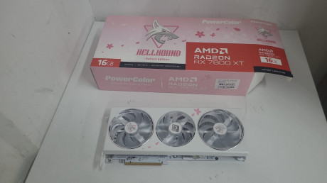 POWERCOLOR HELLHOUND SAKURA EDITION RX7800XT 16G-L/OC/SAKURA GDDR6 256Bit DX12 Gaming Ekran Kartı (OUTLET)