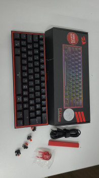 REDRAGON FiZZ RGB BLACK WIRED KEYBOARD RED(OUTLET)